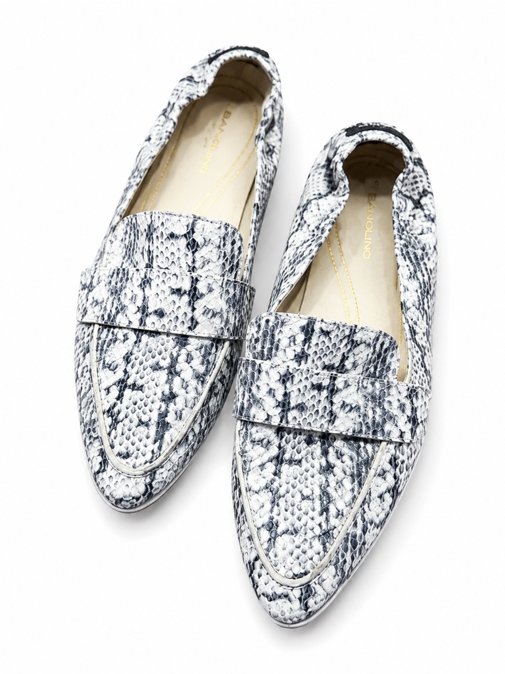 Cole Haan Snakeskin Print Loafers Women’s Size 8 Leather Comfort Flats Designer